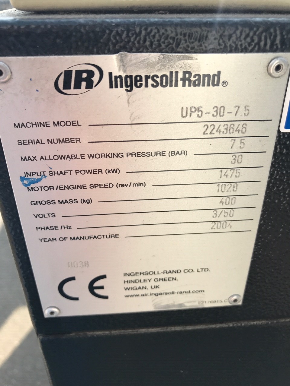 Ingersoll Rand used compressor for sale